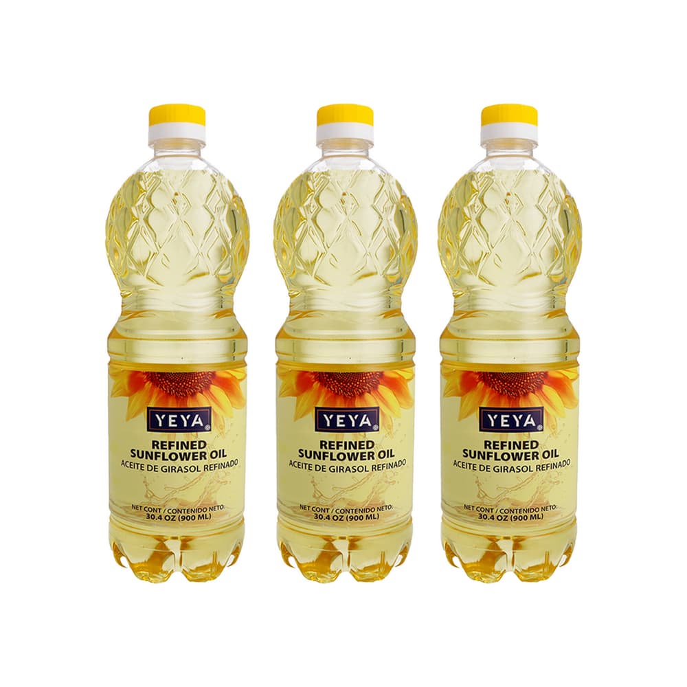 Aceite de girasol refinado YEYA (3 x 900 ml)